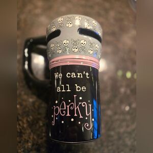 Skull and Perky Ceramic Travel Mug